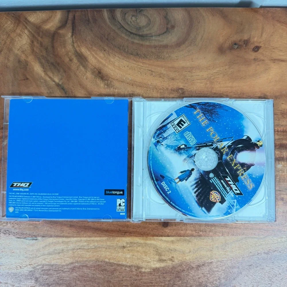 The Polar Express PC CD-ROM Video Game THQ 2004 2-Disc Set Holiday‎ Adventure